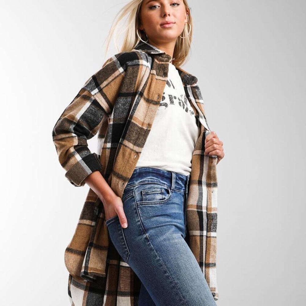 NWT BKE Plaid fleece Jacket